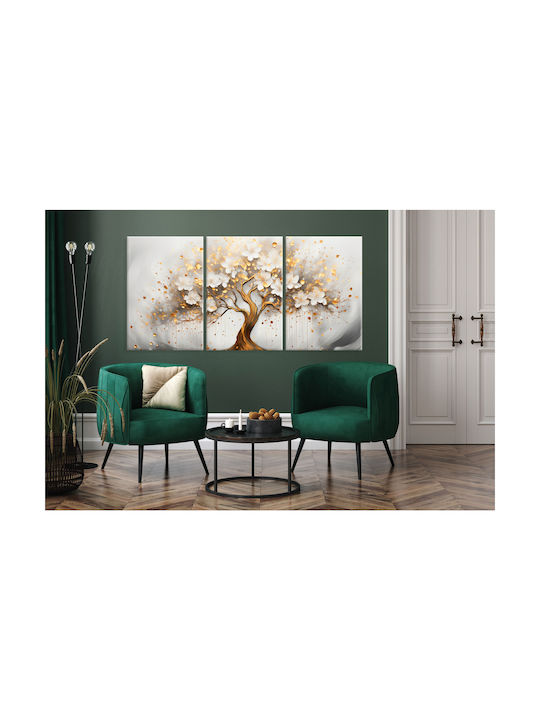 Decowalls Τρίπτυχος Πίνακας σε Καμβά 90x180cm