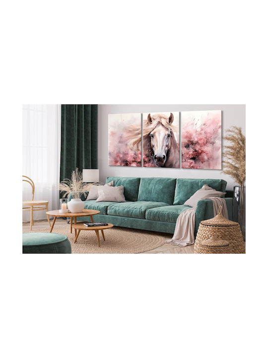 Decowalls Τρίπτυχος Πίνακας σε Καμβά 60x120cm