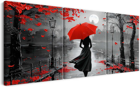Decowalls Τρίπτυχος Πίνακας σε Καμβά 60x120cm