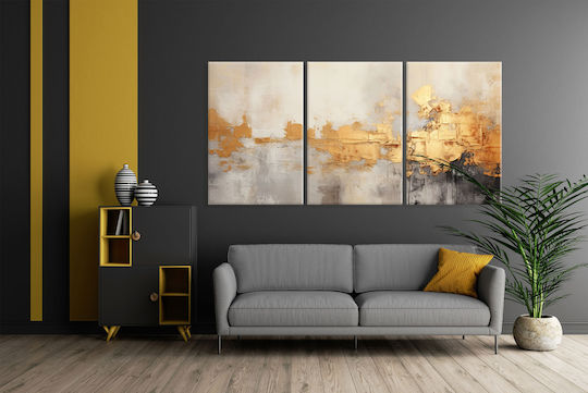Decowalls Τρίπτυχος Πίνακας σε Καμβά 60x120cm