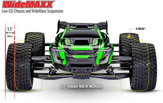 Traxxas XRT 8S RTR Τηλεκατευθυνόμενο Αυτοκίνητο Monster Truck 4WD Πράσινο