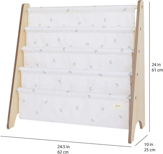 Kids Wooden Bookcase Brown