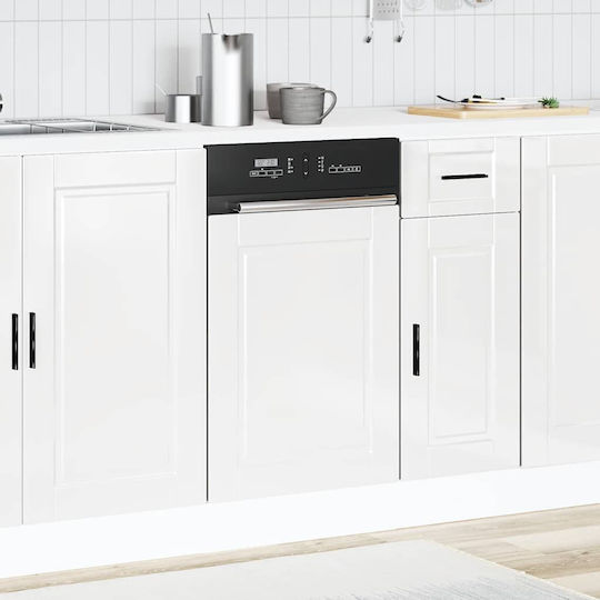 Porto High Gloss Dishwasher Panel 45x1.5x67cm White