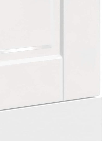 Porto High Gloss Dishwasher Panel 45x1.5x67cm White