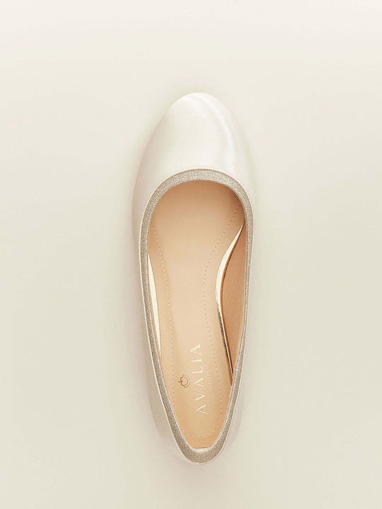 Romy Satin Damen Ballerinas in Beige Farbe