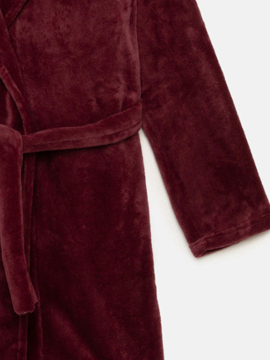 Minerva Winter Women's Burgundy Robe