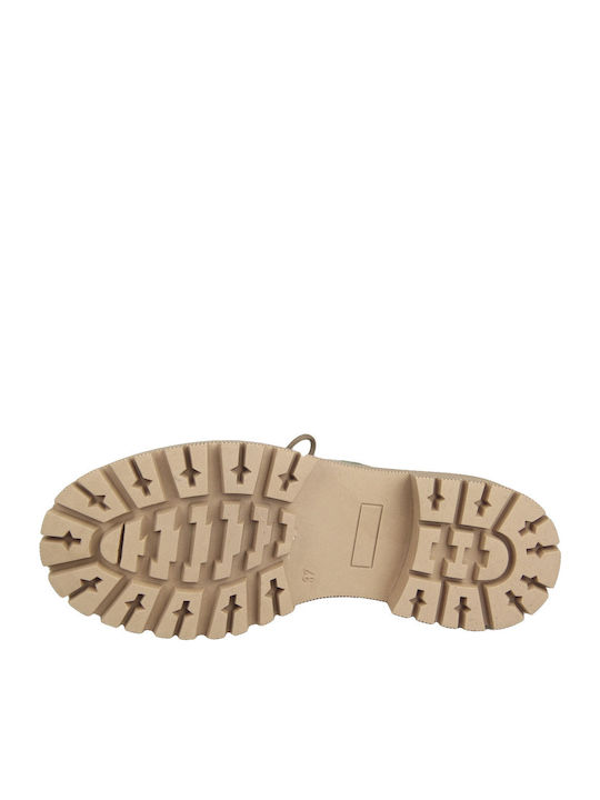 Suede Γυναικεία Oxfords σε Πράσινο Χρώμα
