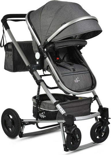Moni Gigi 2 in 1 Baby Stroller Suitable for Newborn Dark Grey 12.5kg