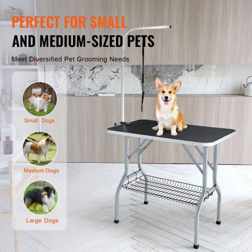 Vevor Pet Grooming Table Clamp Arm 915 X 610mm Foldable Medium Small Dogs Includes Restraint Loop 149.7kg Capacity Zdmrz36inch0nadpdv0