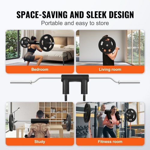 Vevor ​Squat Bar 1.5kg Μήκους 87cm με Κολάρα Ασφαλείας