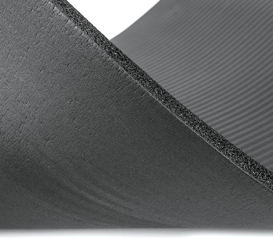 AMILA Exercise Mat Black with Carry Strap (142x60x1.2cm)