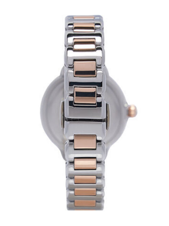 Emporio Armani Γυναικείο Ρολόι 32mm Μπαταρίας με Ασημί Μεταλλικό Μπρασελέ