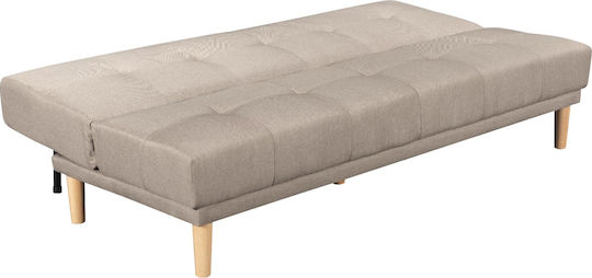 Cozy Three-Seater Couch Bed Khaki 180x70x70 cm