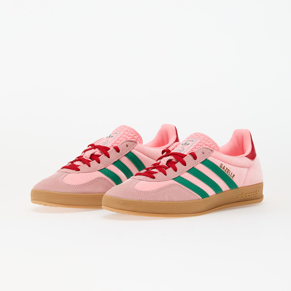 ろおず adidas Gazelle Indoor Adidași Pentru Femei Court Verzi Glow Roz