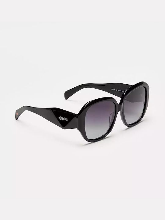 Cosselie Boston Women's Sunglasses with Black Plastic Frame and Black Gradient Polarized Lens 1802202366