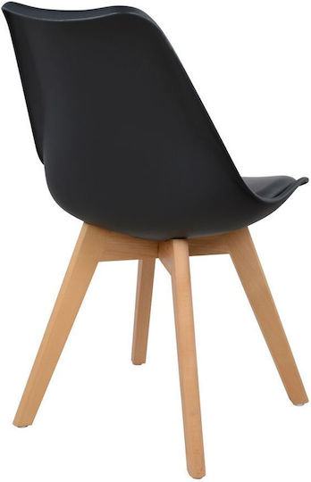Lora Stühle Küche Black Velvet-Black Metal 1Stück 47x56.6x82cm