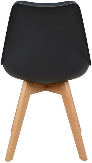 Lora Stühle Küche Black Velvet-Black Metal 1Stück 47x56.6x82cm