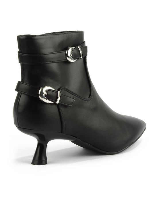 Women's Ankle Boots with Medium Heel Black