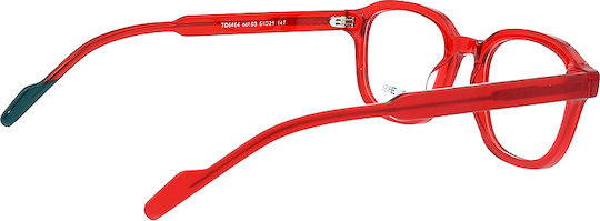 Tipi Diversi Damen Acetat Brillengestell Rot TIPIDIVERSI TD646403