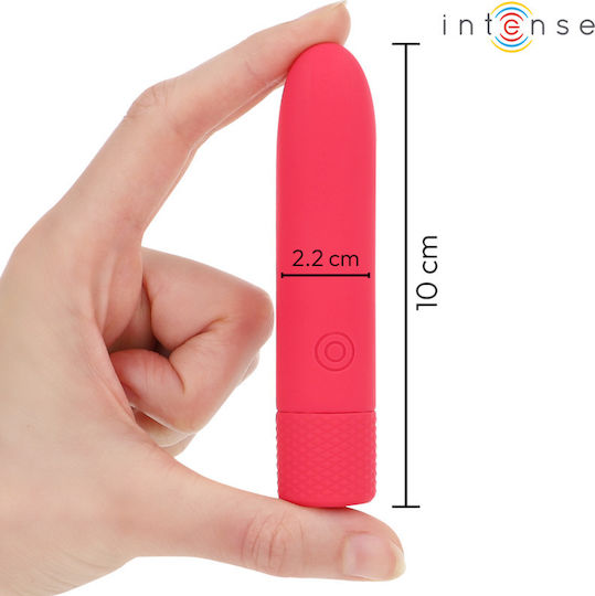 Intense Rechargeable Vibrating Mini Δονητής Bullet 10cm Κόκκινος