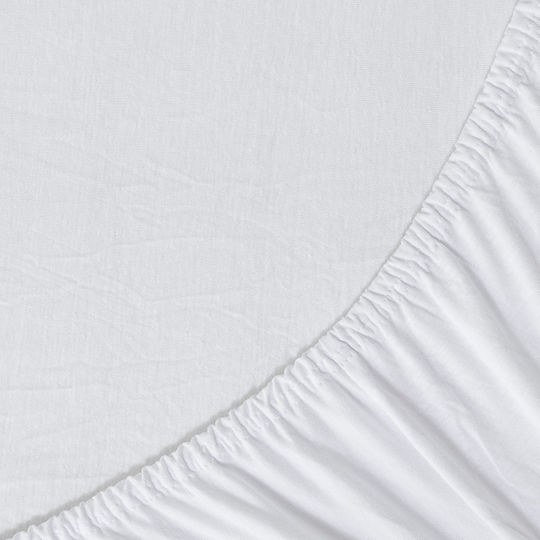 Nima Baby Sheet Crib Cotton Fitted White 70x140cm
