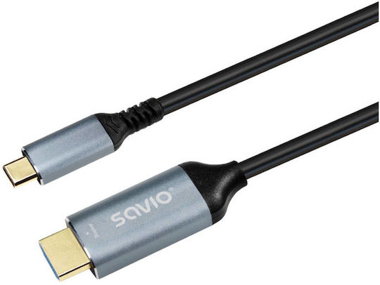 Savio Cablu HDMI de sex masculin - HDMI de sex masculin 3m Argintiu
