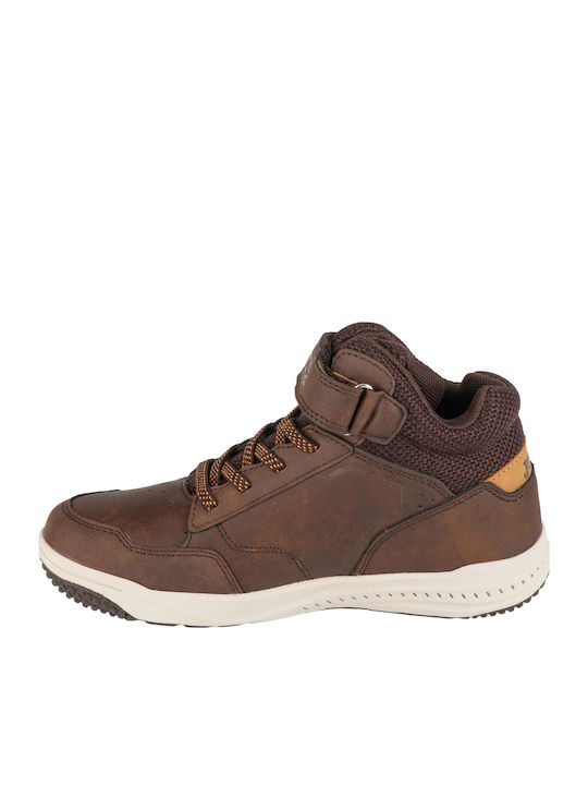 J.torcon Jr Παιδικά Sneakers High με Σκρατς Καφέ