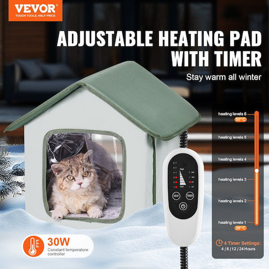 Vevor Heated Houses Cat Green