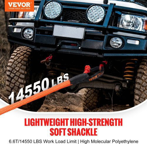 Vevor Car Towing Equipment Tow Rope In Black Color