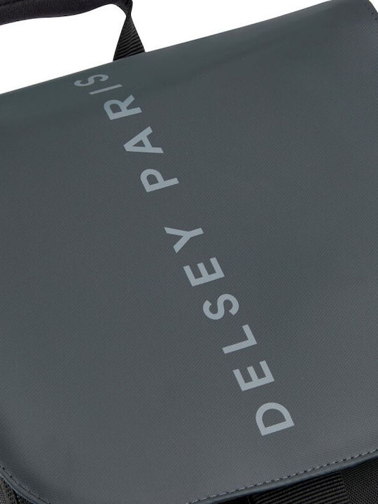 Delsey Securflap Водоустойчива Чанта Раница за лаптоп 15.6" в Черен цвят
