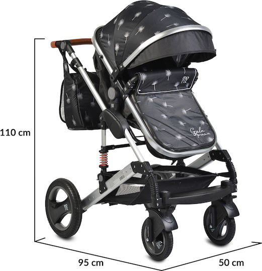 Cangaroo Gala Premium Ρυθμιζόμενο Καρότσι 2 σε 1 Kατάλληλο για Nεογέννητο Μαύρο 12kg