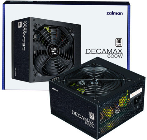 Zalman Decamax 600W Black Computer Power Supply Semi Modular 80 Plus Standard