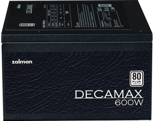 Zalman Decamax 600W Black Computer Power Supply Semi Modular 80 Plus Standard