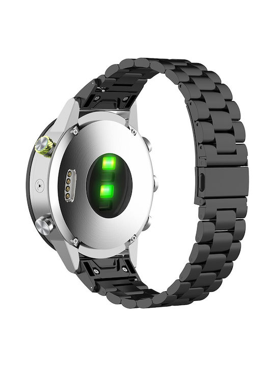 Techsuit Каишка за смарт часовник Quickfit 26mm W010 Garmin Fenix 3/3 Hr 5x 5x Plus 6x 6x Pro 7x 7x Pro Solar Черен
