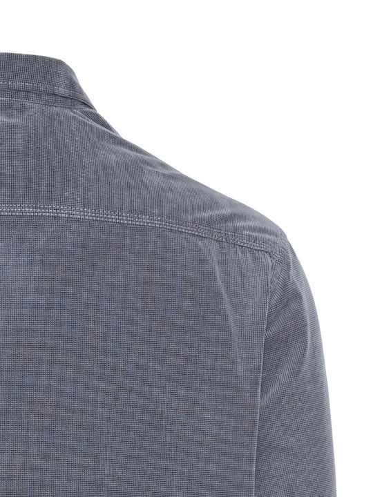 Long-sleeved Corduroy Shirt Blue