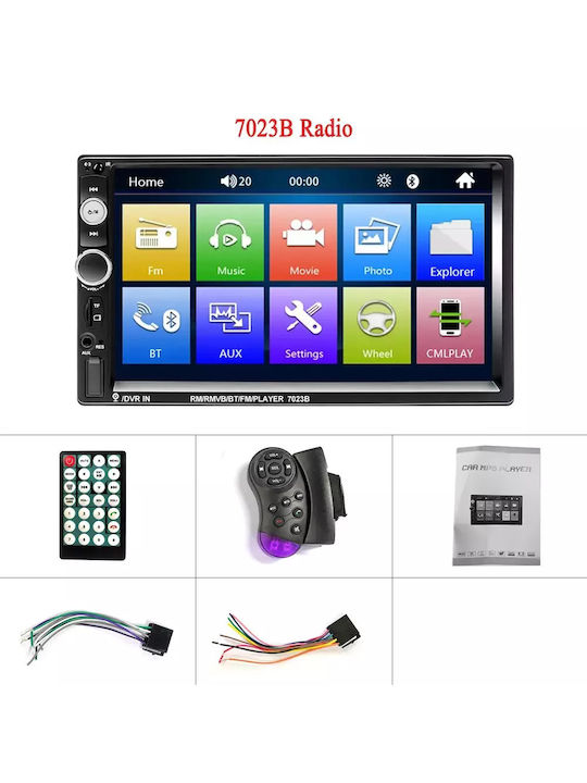 Podofo Car Radio Stereo 7-inch Touch Screen Bluetooth Audio Streaming 7023b Control Radio