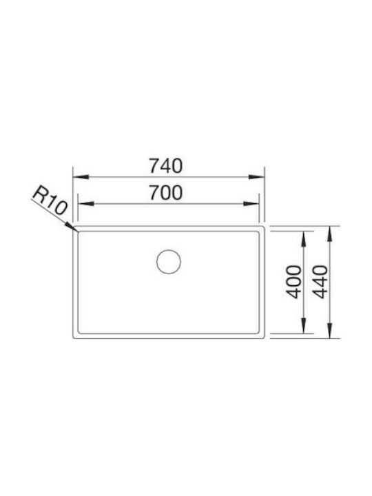 Blanco Claron 700-u Durinox 527835 Drop-In Sink Inox Satin W74xD44cm Gray