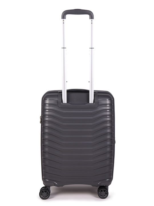 Estil Valiză De Călătorie De Cabină Tough Gri Cu 4 Roți Înălțime 55 Cm