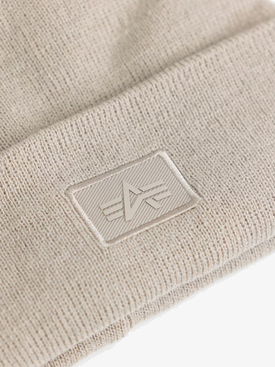 Beanie Unisex Σκούφος Πλεκτός σε Μπεζ χρώμα