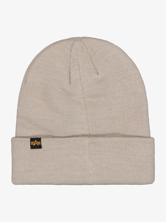 Beanie Unisex Σκούφος Πλεκτός σε Μπεζ χρώμα