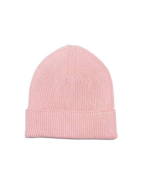 District75 Beanie Beanie with Rib Knit in Pink color