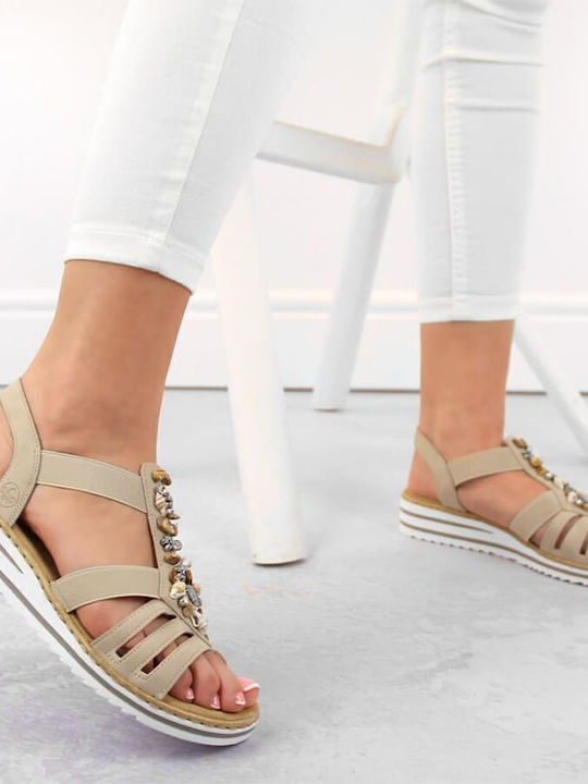 Γυναικεία Σανδάλια Beige/Cream