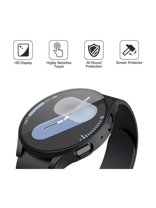 Techsuit Defense360 Pro Πλαστική Θήκη με Τζαμάκι σε Μαύρο χρώμα για Samsung Galaxy Watch7 (40mm)