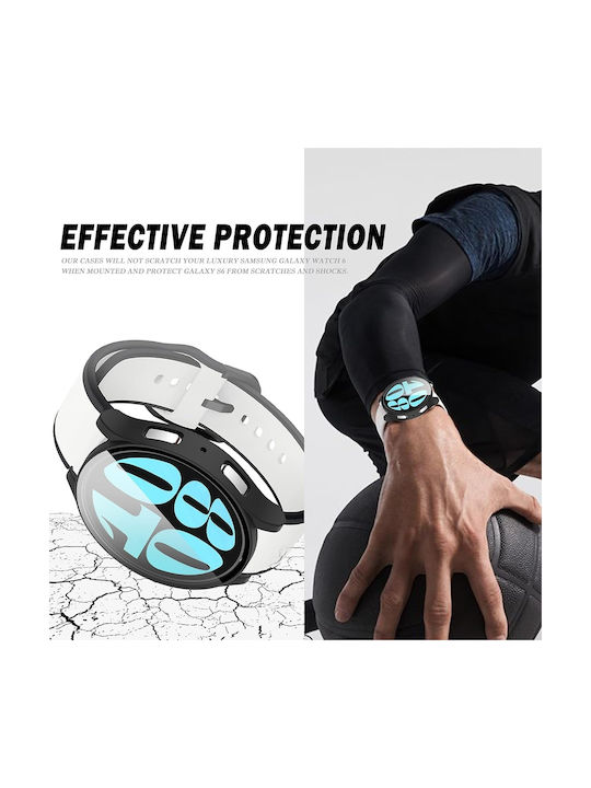 Techsuit Defense360 Pro Пластмасов Калъф със Стъкло в Прозрачен цвят за Samsung Galaxy Watch6 (40 мм)