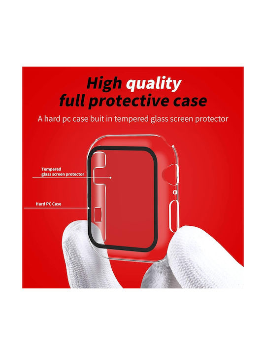 Techsuit Defense360 Pro Plastic Case with Glass in Transparent color for Apple Watch 1, 2, 3 (38mm)