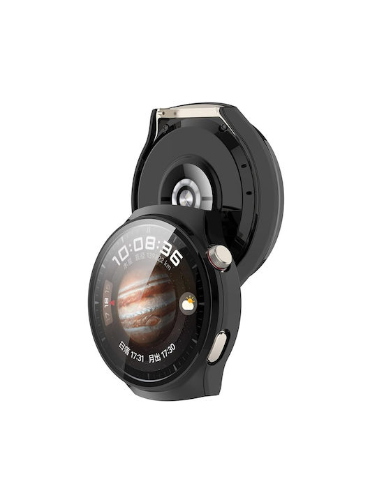 Techsuit Defense360 Pro Пластмасов Калъф със Стъкло в Черен цвят за Huawei Watch 4 Pro