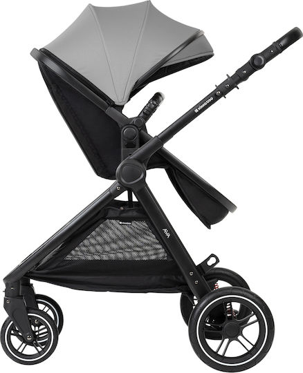 Kikka Boo Ava Verstellbar 3 in 1 Baby Kinderwagen Geeignet für Neugeborene Gray 10.2kg