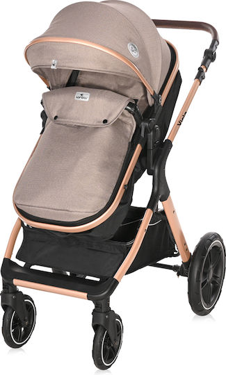 Lorelli Viola Adjustable 3 in 1 Baby Stroller Suitable for Newborn Pearl Beige 11.6kg