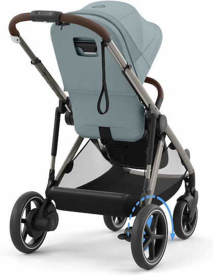 Cybex E-Gazelle S Καρότσι Μωρού Kατάλληλο για Nεογέννητο Stormy Blue Taupe Frame 14.7kg