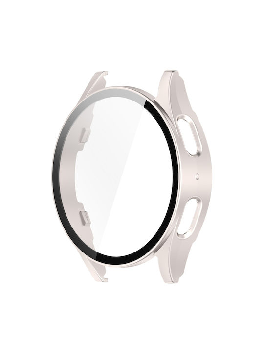 Пластмасов Калъф със Стъкло в Сребрист цвят за Samsung Galaxy Watch 7 40мм